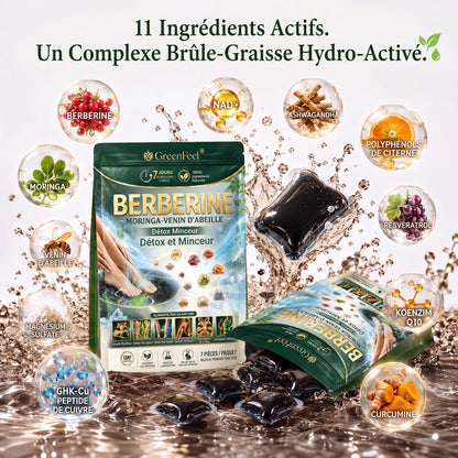 ☘️ GreenFeel® Berbérine, Moringa & Venin d’Abeille – Perles Détox Minceur pour Bain de Pieds, soutenant la gestion du poids, le drainage lymphatique, une circulation saine, le bien-être féminin et une peau visiblement plus ferme. 🔥