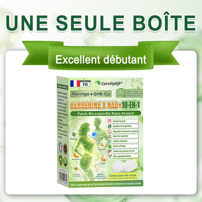 Boutique Officielle | 🍀 CareUplift® Patch Nano-Microneedle Métabolique 🇫🇷 (Un patch par jour, résultats visibles en 7 jours) Formule Berbérine + Moringa ✅ Pour obésité, relâchement cutané, diabète, troubles du sommeil, douleurs articulaires… 💯