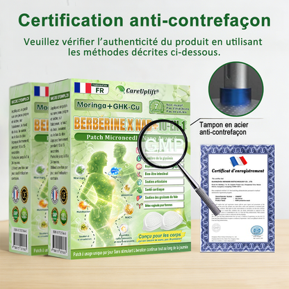 Boutique Officielle | 🍀 CareUplift® Patch Nano-Microneedle Métabolique 🇫🇷 (Un patch par jour, résultats visibles en 7 jours) Formule Berbérine + Moringa ✅ Pour obésité, relâchement cutané, diabète, troubles du sommeil, douleurs articulaires… 💯