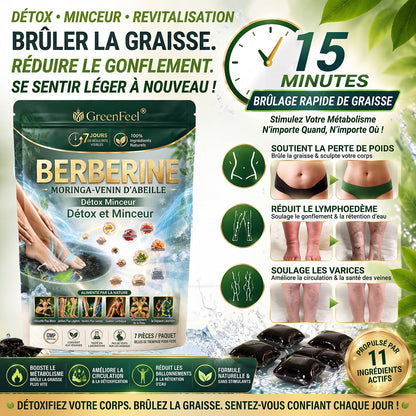☘️ GreenFeel® Berbérine, Moringa & Venin d’Abeille – Perles Détox Minceur pour Bain de Pieds, soutenant la gestion du poids, le drainage lymphatique, une circulation saine, le bien-être féminin et une peau visiblement plus ferme. 🔥